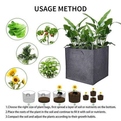 Square grow bags